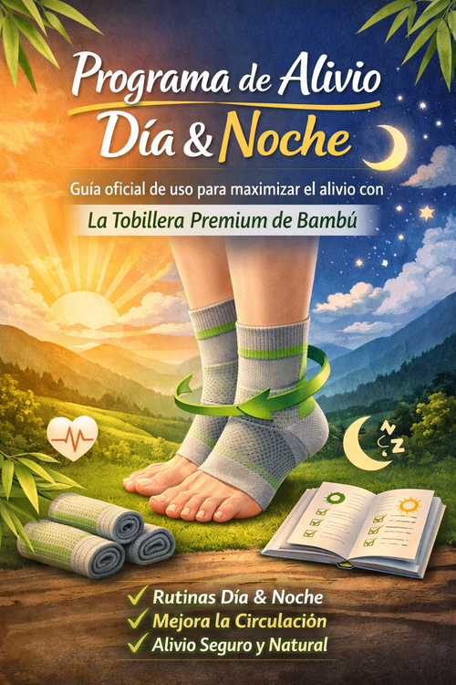 Programa de Alivio Día & Noche | La Tobillera Premium de Bambú